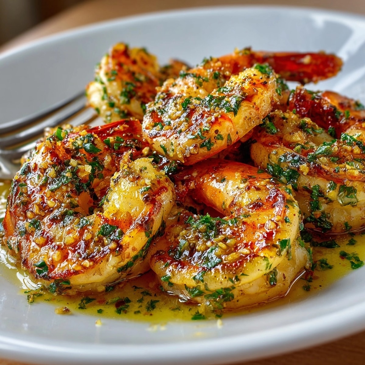 Golden, flavorful 15-Minute Garlic Butter Shrimp recipe; vibrant and ready to devour.