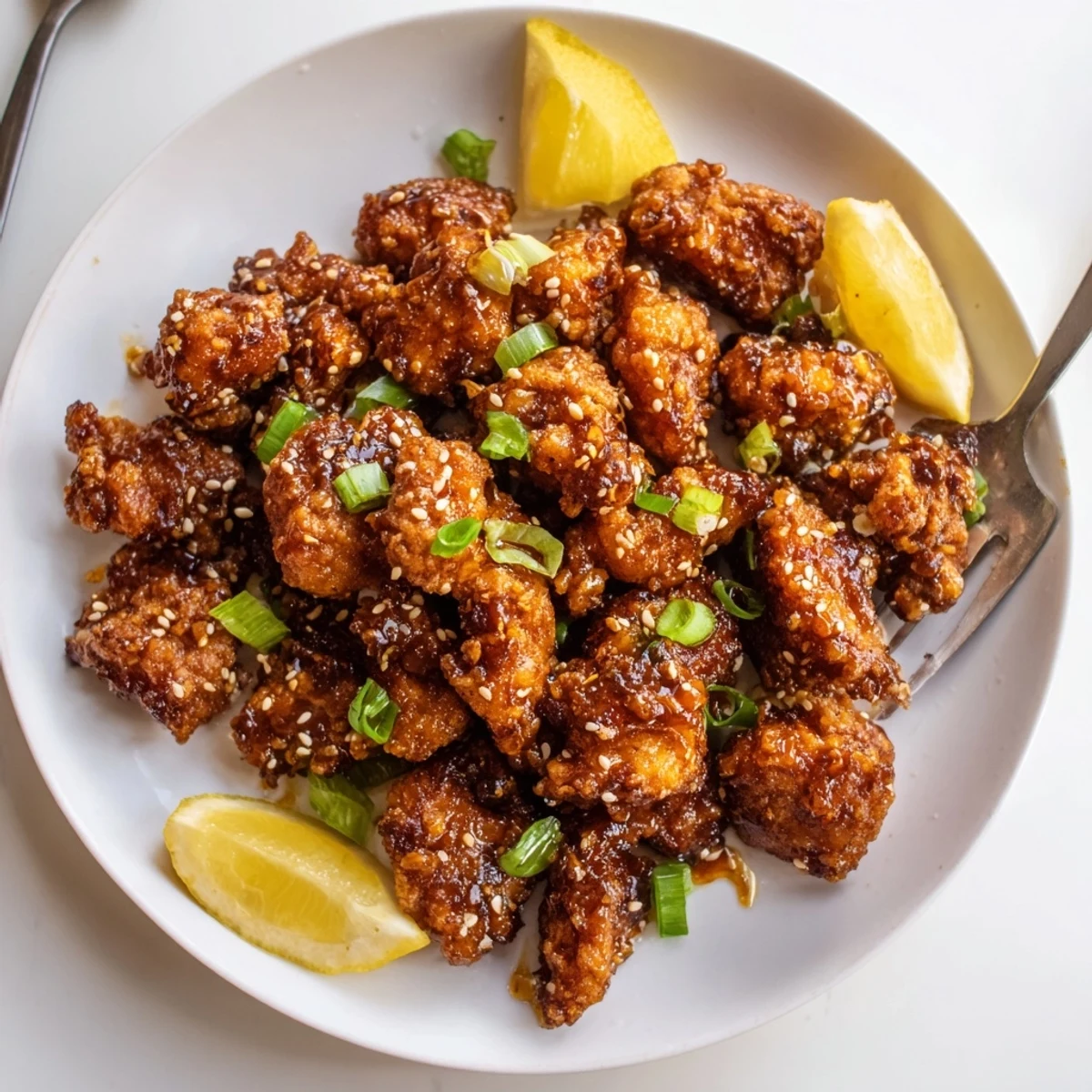 Delicious Japanese Karaage with Sweet Chili Glaze, served crispy and golden-brown.