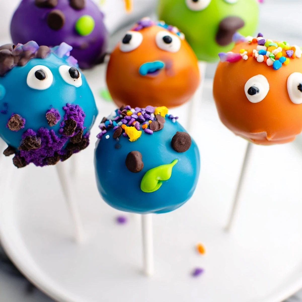 Delightful Silly Monster Cake Pops, perfect for parties and fun family treats.  