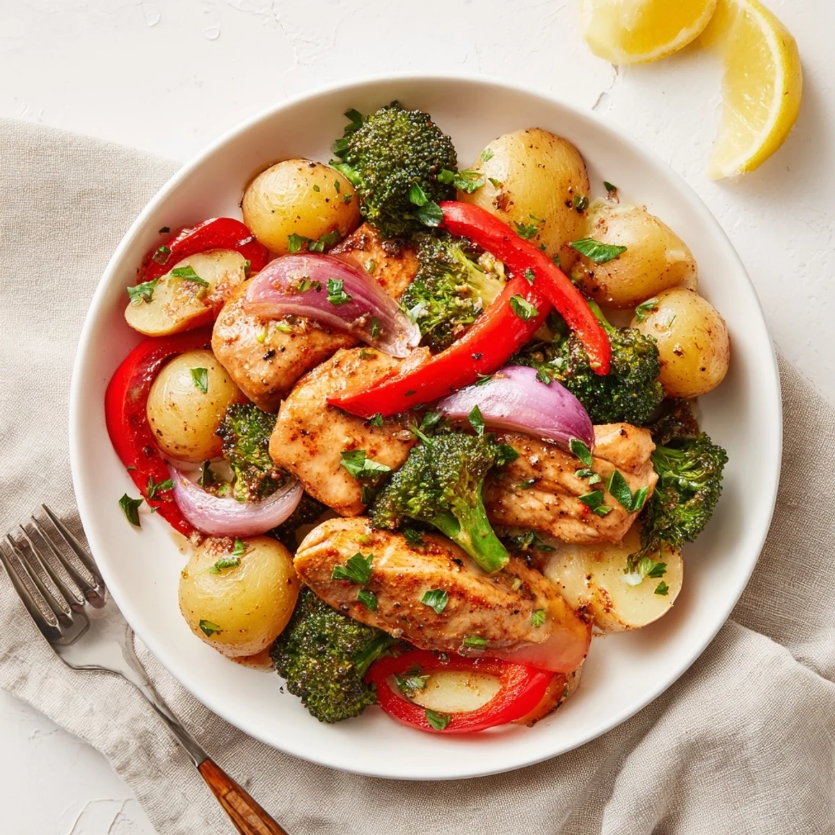 Easy Lazy Gourmet Chicken & Vegetable One-Pot, a hassle-free weeknight meal bursting with flavor.