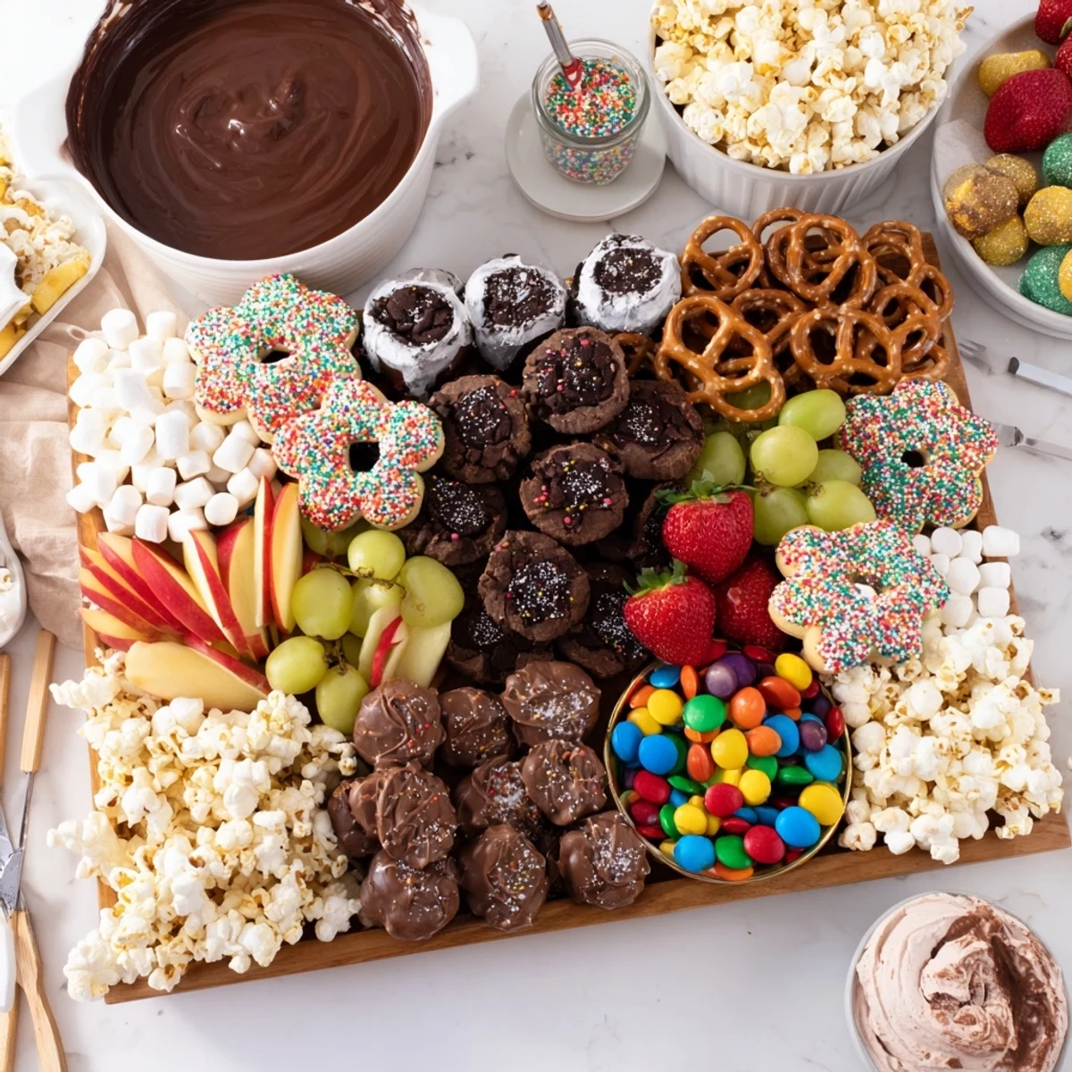 Vibrant assortment of desserts display colors and textures for a joyful celebration.