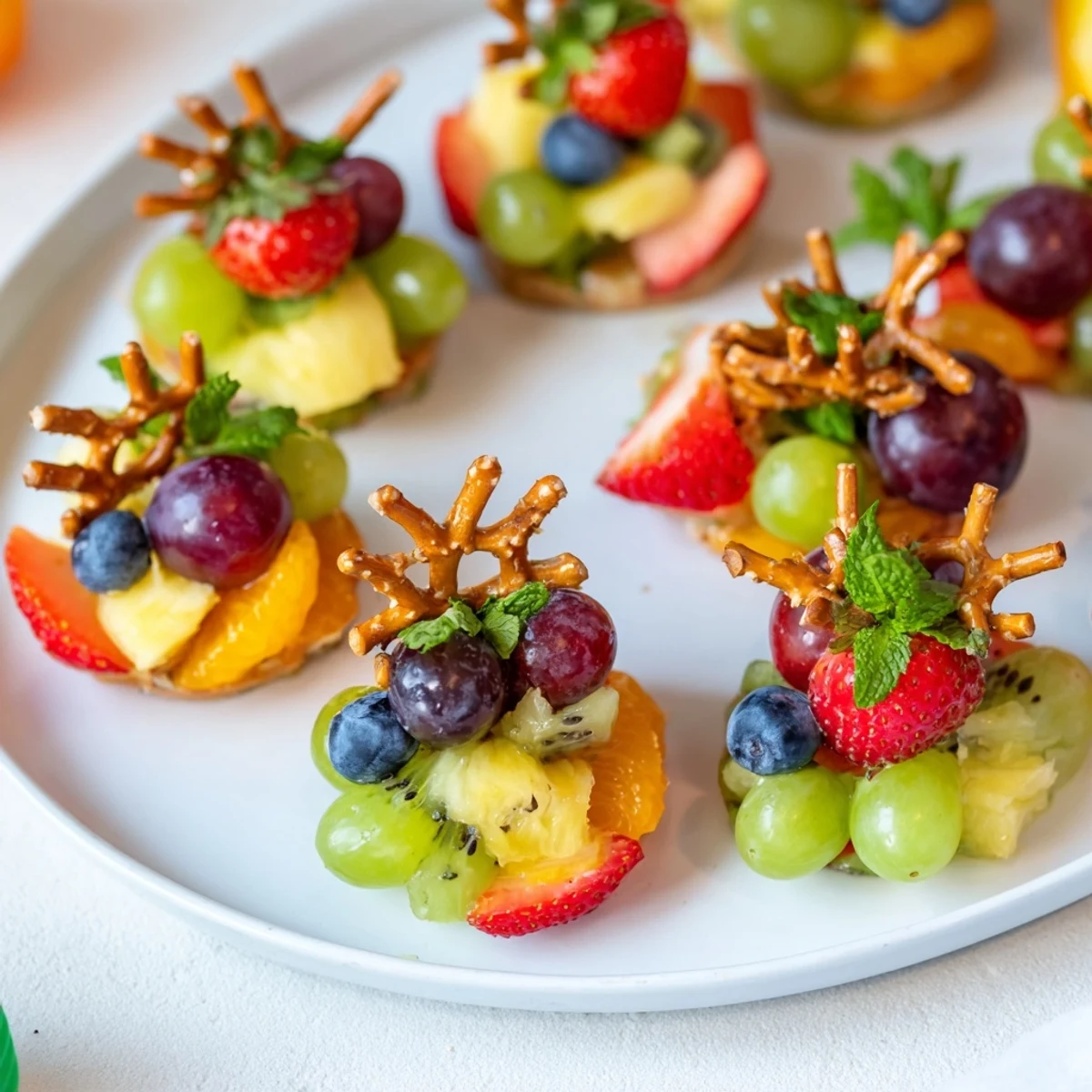 Vibrant Ornament Fruit Medley, a sweet and colorful treat perfect for holiday gatherings and parties.