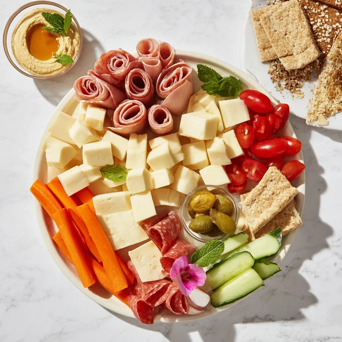 This equestrian-themed Gallop & Graze Horse Charcuterie features pretzel jumps, inviting guests to graze heartily.