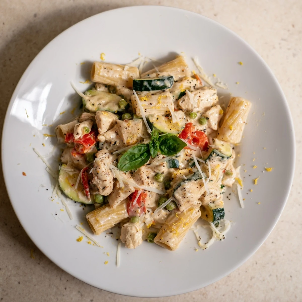 Golden chicken pieces and bubbling sauce coat the pasta in this comforting The Last Bite Chicken Pasta.