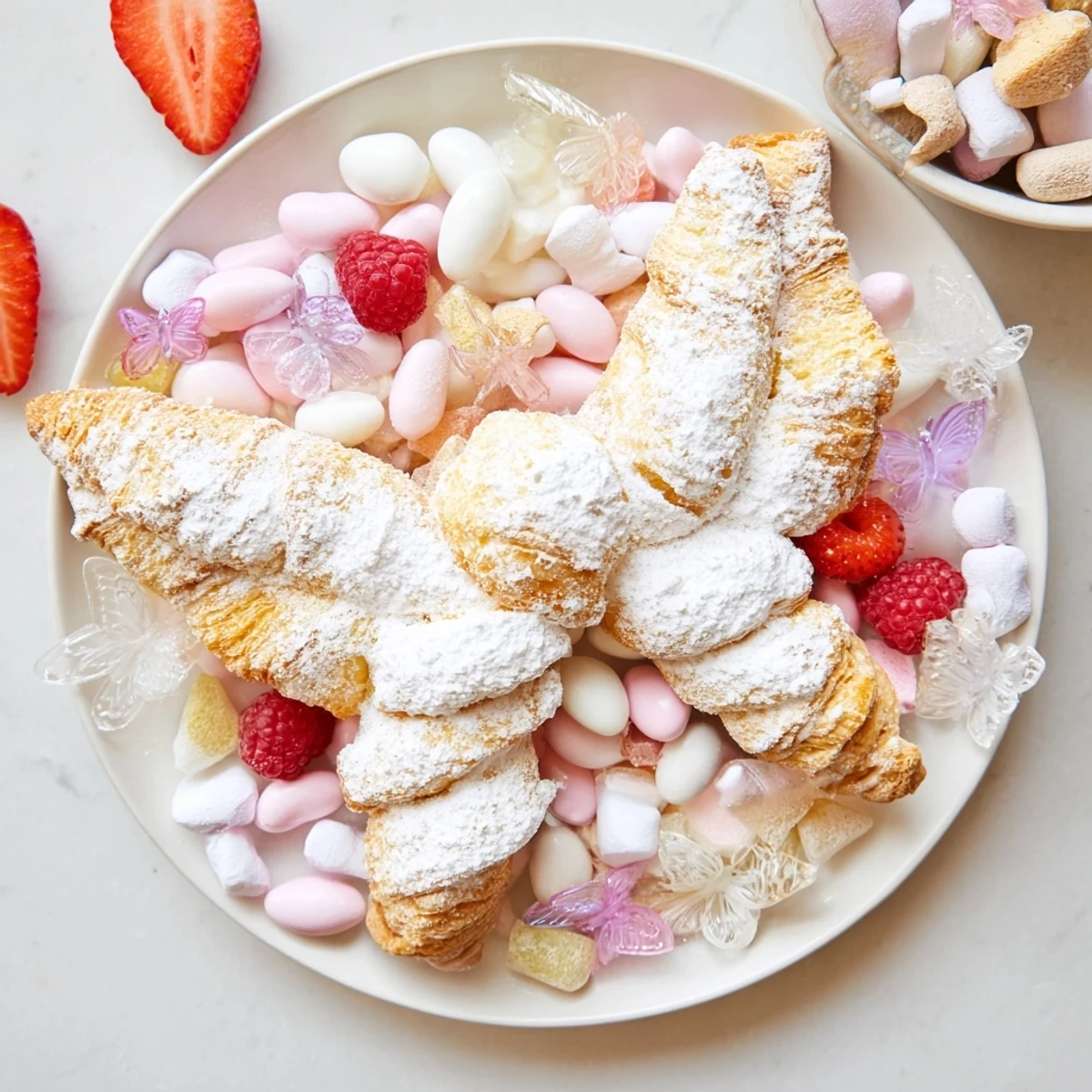 A beautiful Angel Wings Candy Board, a dessert spread featuring golden fried pastries and sugared treats.