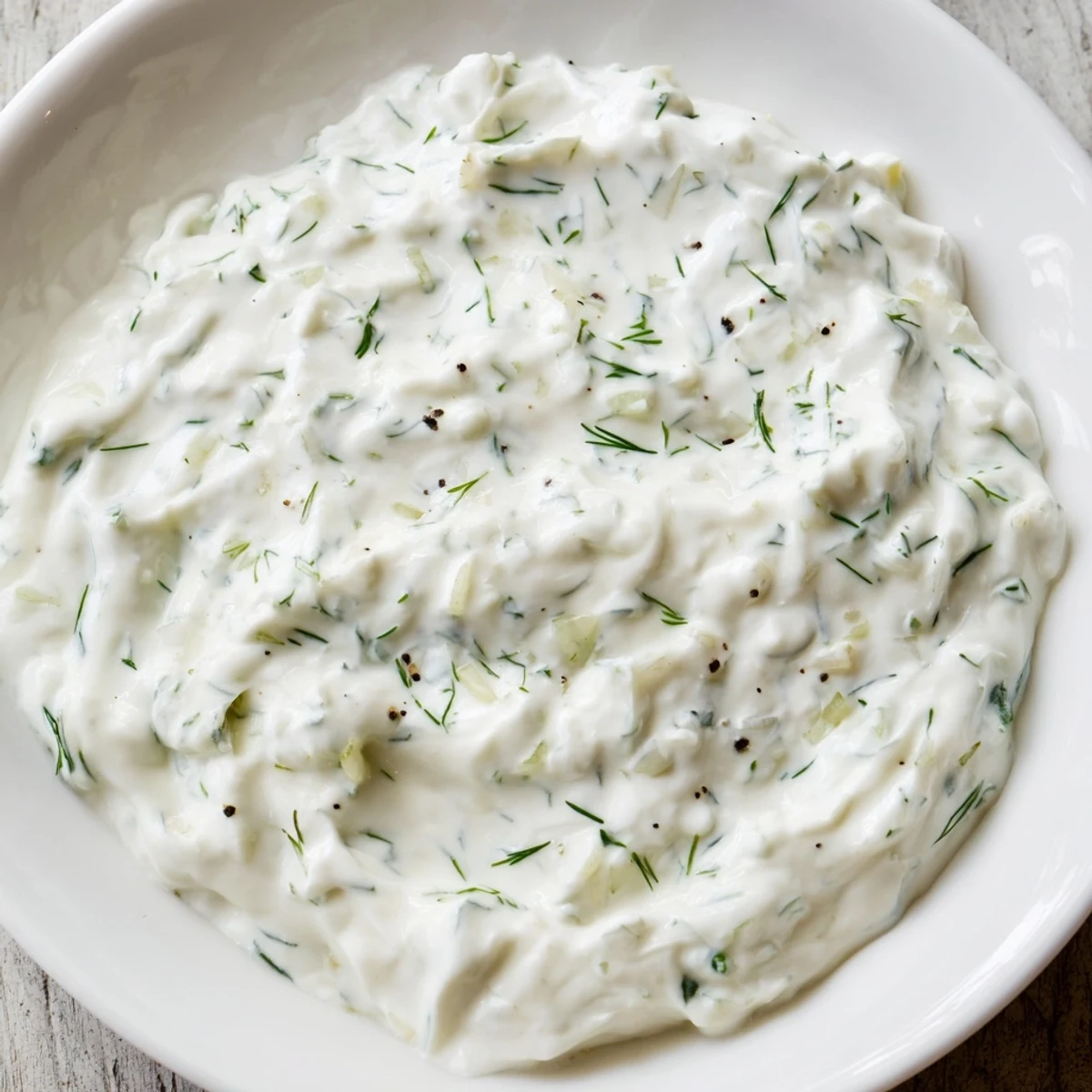 A vibrant photo of creamy Greek Yogurt Ranch Dip ready to be scooped with crisp veggies.