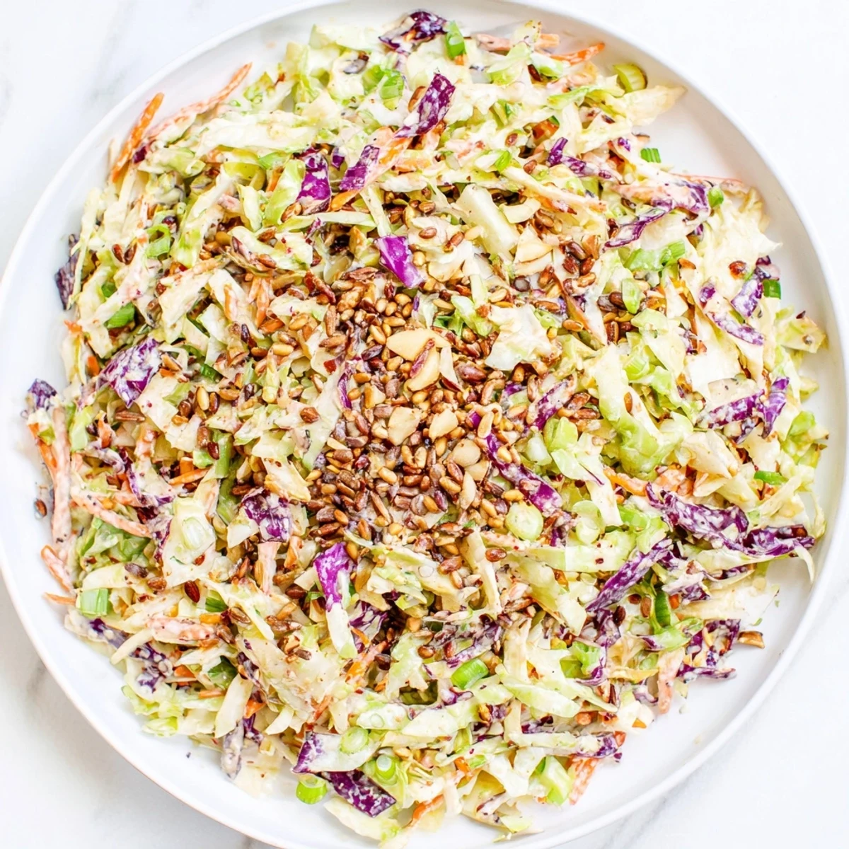 Vibrant Crunchy Coleslaw Salad, a colorful mix of shredded cabbage, carrots, and creamy dressing perfect for any cookout.