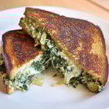 Crispy air fryer spinach & artichoke dip grilled cheese, a vegetarian sandwich bursting with creamy flavors.