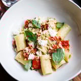 Baked Goat Cheese Tomato Pasta