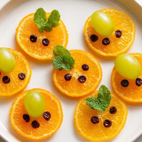 Vibrant pumpkin patch orange slices, a healthy Halloween snack with juicy, sweet citrus.