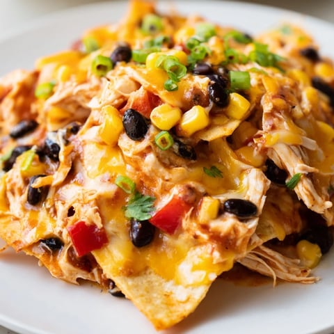 Chicken Enchilada Skillet bubbling hot, cheese melted perfectly with savory shredded chicken and vibrant toppings.