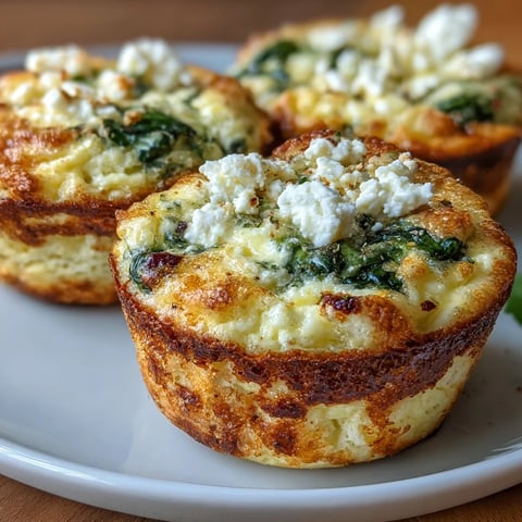Fluffy keto egg muffins loaded with spinach and feta, baked to golden perfection for a protein-rich breakfast.