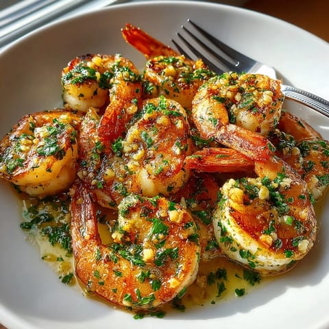 Creamy, rich 15-Minute Garlic Butter Shrimp: a quick weeknight dinner sensation captured.