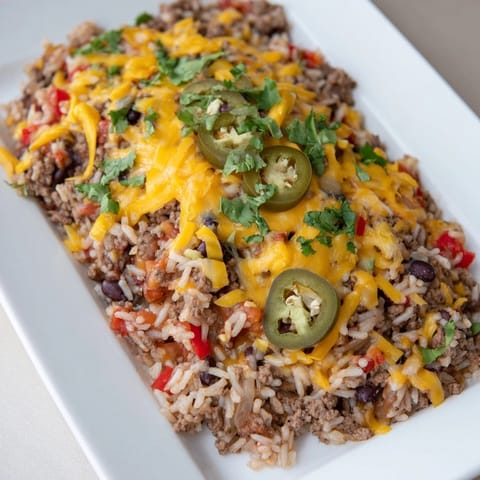 Tex-Mex Beef Rice Casserole