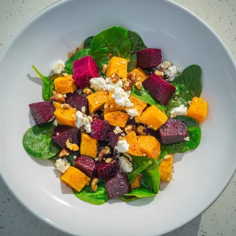 Roasted Beet Butternut Spinach