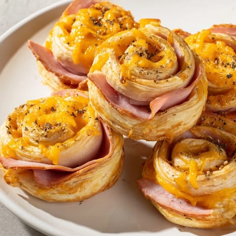Savory Ham Cheese Pinwheels
