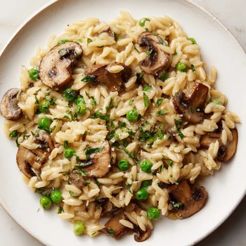 Orzo Mushroom Risotto Style