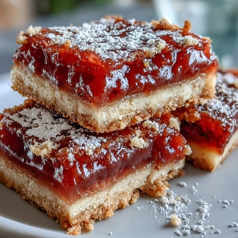 Golden Earl Grey Tea, Guava, and Lemon Bars are stacked on a white plate next to a steaming cup of tea.