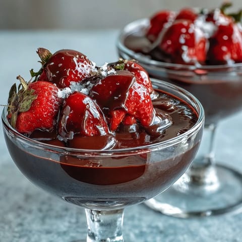 Dubai Chocolate Strawberry Cups with Pistachio Crunch: glossy dark chocolate shells filled with juicy strawberries and fragrant rosewater, topped with golden pistachio clusters.