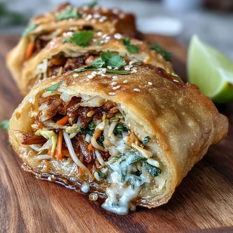 Crispy Spring Rolls Peanut Sauce