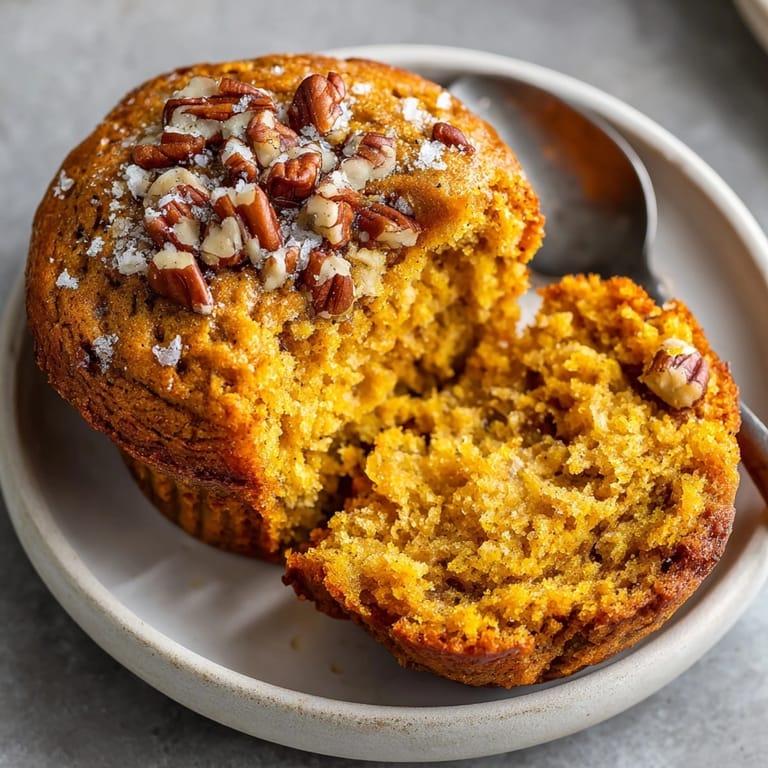 Fluffy pumpkin spice muffins, perfect for a cozy fall breakfast with a steaming coffee.