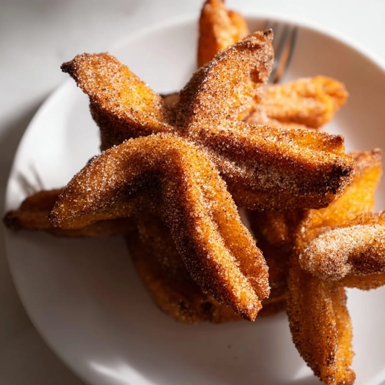 Golden-fried Spicy Pumpkin Muffin Churros served warm, perfect for cozy autumn gatherings.  