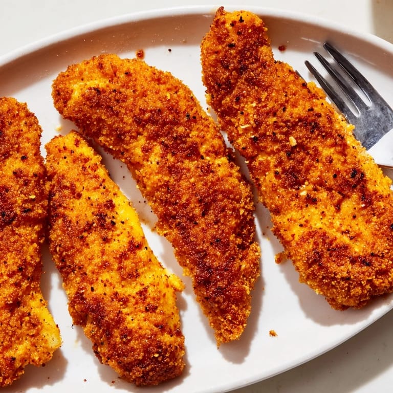 Oven-baked Pickle Ranch Chicken Tenders, golden brown, and perfect for game day gatherings.