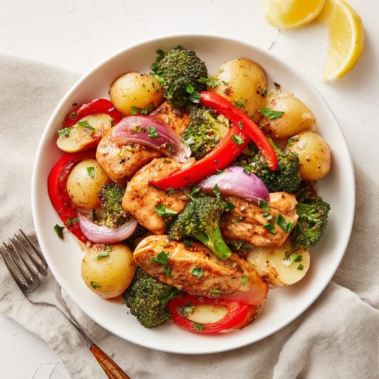 Easy Lazy Gourmet Chicken & Vegetable One-Pot, a hassle-free weeknight meal bursting with flavor.