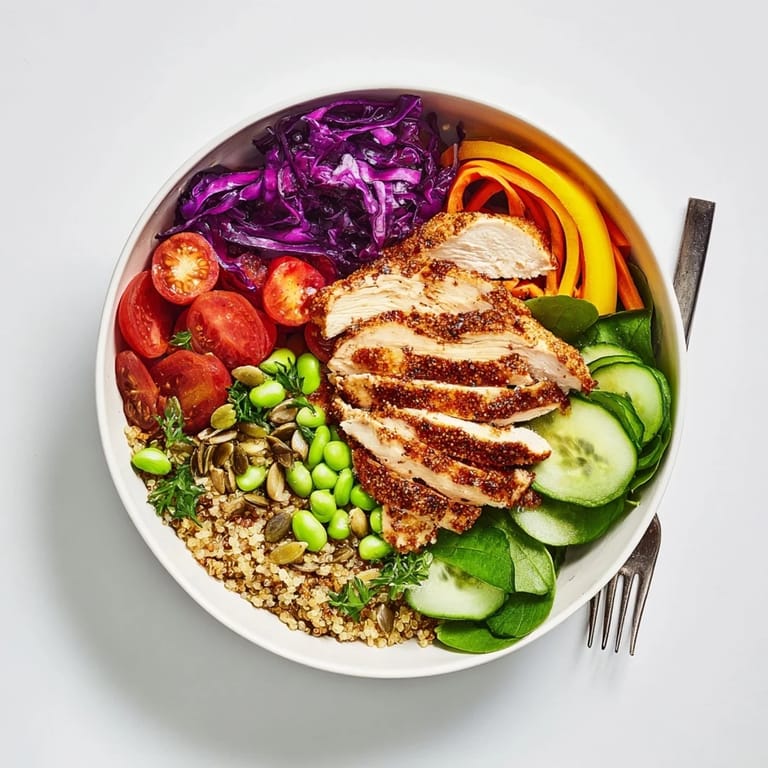 Nutrient-rich Healthy Meal-Prep Bowls bursting with flavor and colorful vegetable layers.