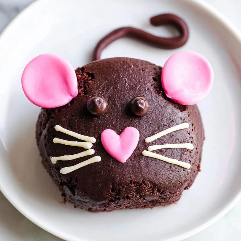 Imagine: soft, delectable Silly Rat Cake Brownie Bites—miniature chocolate delights with adorable rat features and flavors.
