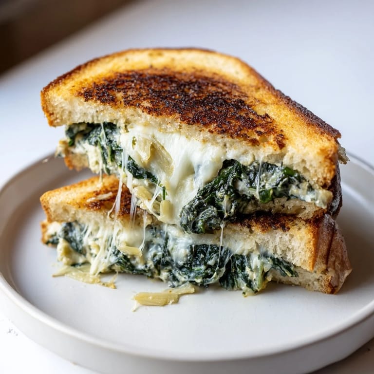 Imagine the warm, melty air fryer spinach & artichoke dip grilled cheese, a comforting American classic.