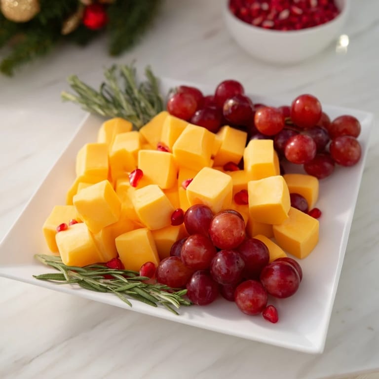 A delicious Christmas Stocking Snack Tray featuring salami, crackers, and hummus, perfect for easy holiday appetizers.