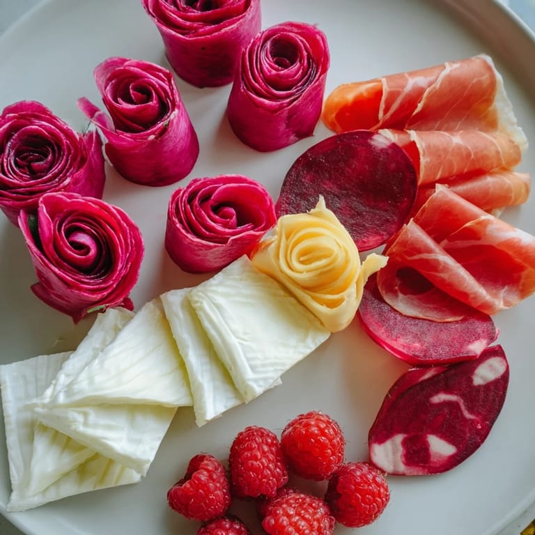 Imagine a delicious Pink Petal Watercolor Wash, complete with brie and fresh strawberries.