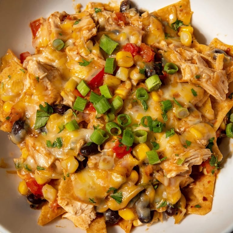This cheesy Chicken Enchilada Skillet features a warm, comforting one-pan meal with corn tortillas and flavorful sauce.