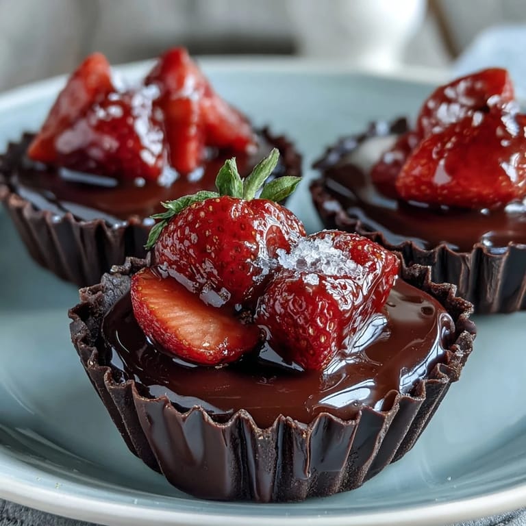 Decadent Dubai Chocolate Strawberry Cups with Pistachio Crunch: silky chocolate cups brimming with fresh strawberries, kissed by orange zest and rosewater, crowned with crunchy pistachios.
