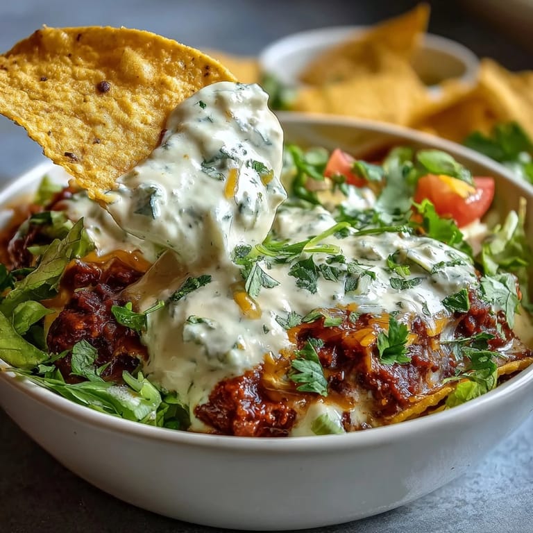Individual taco dip cups featuring seasoned sour cream, shredded lettuce, and tomatoes in clear cups for easy serving.