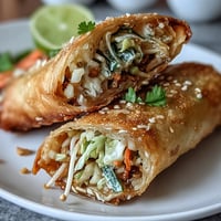 Crispy golden spring rolls filled with fresh vegetables and vermicelli, served with a creamy peanut dipping sauce. A perfect appetizer for any occasion.